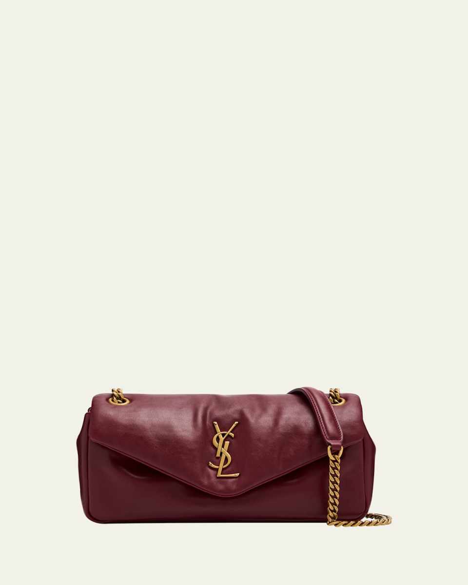 Calypso Small YSL Shoulder Bag in Smooth Padded Leather